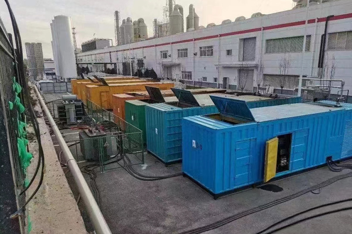 陵川发电机租赁施工现场